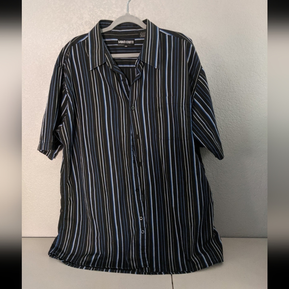 Men Fashion Shirt Short Sleeve  Businesscasual Preppy Geek Office